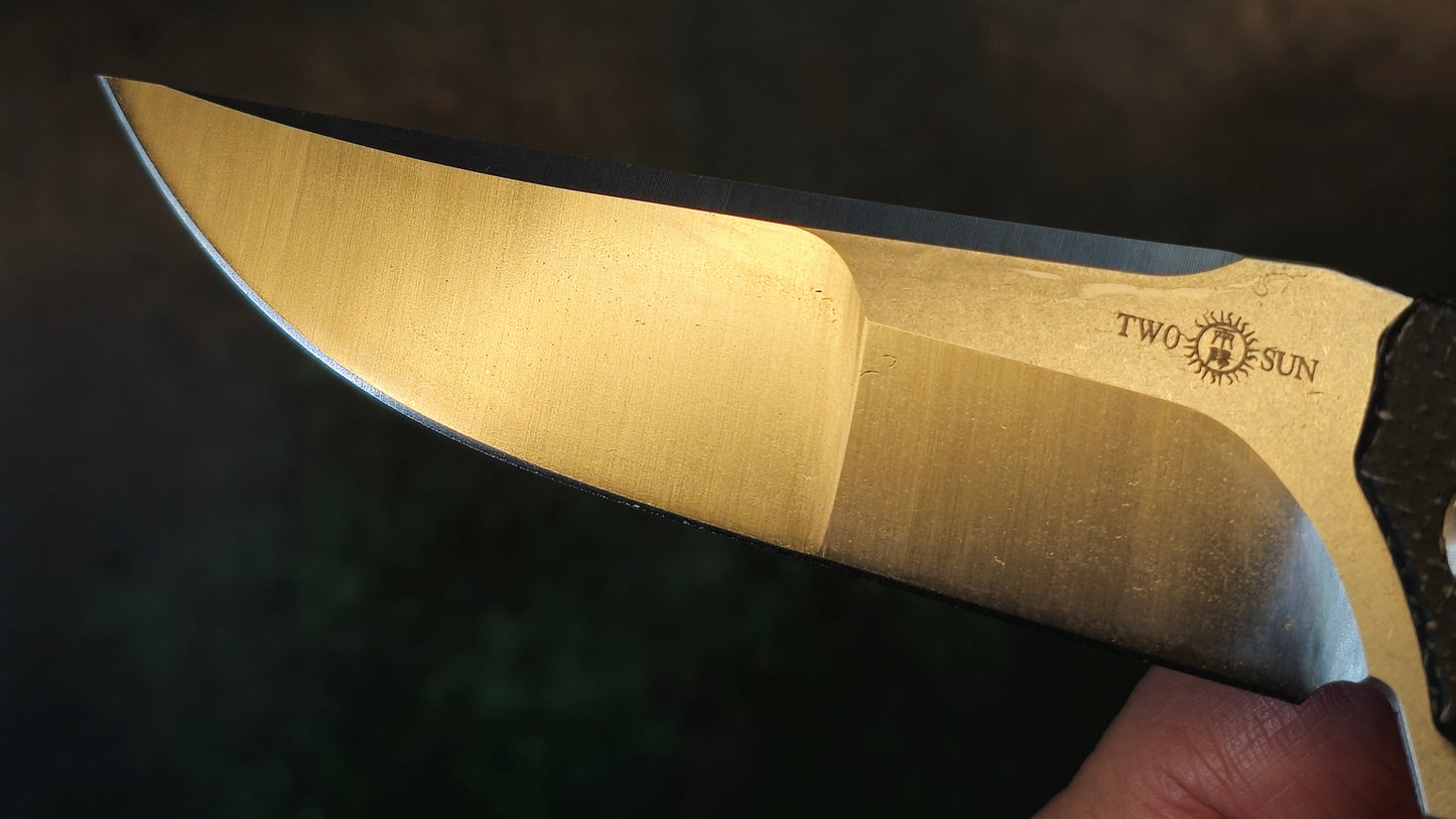 TwoSun TS392 Black Micarta Handle D2 (NEW)