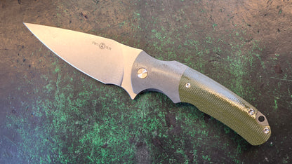 TwoSun TS286 Green Titanium/Micarta D2 (NEW)