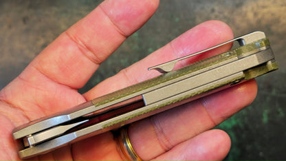 TwoSun TS286 Green Titanium/Micarta D2 (NEW)