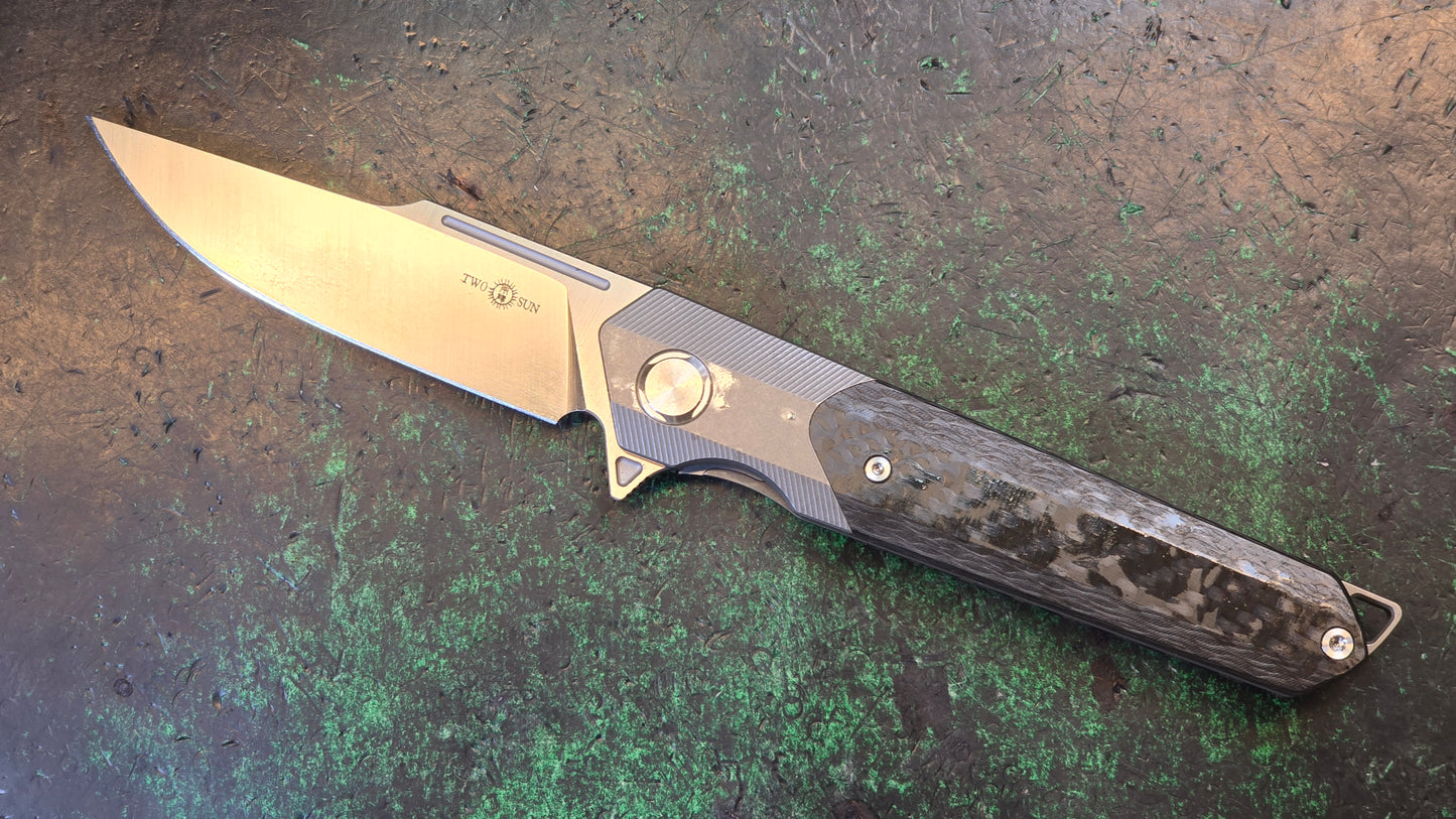 TWOSUN TS290 Black Carbon Fiber/Titanium Handle D2 (NEW)