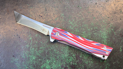 TWOSUN TS324 Red/White/Blue G10 Handle D2 (NEW)
