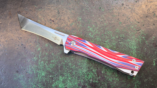 TWOSUN TS324 Red/White/Blue G10 Handle D2 (NEW)