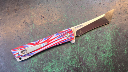 TWOSUN TS324 Red/White/Blue G10 Handle D2 (NEW)