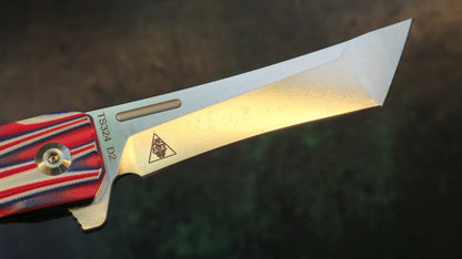 TWOSUN TS324 Red/White/Blue G10 Handle D2 (NEW)