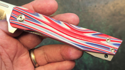 TWOSUN TS324 Red/White/Blue G10 Handle D2 (NEW)