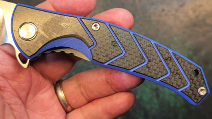 TWOSUN TS201 Blue G-10 / Carbon Fiber 14C28N (NEW)