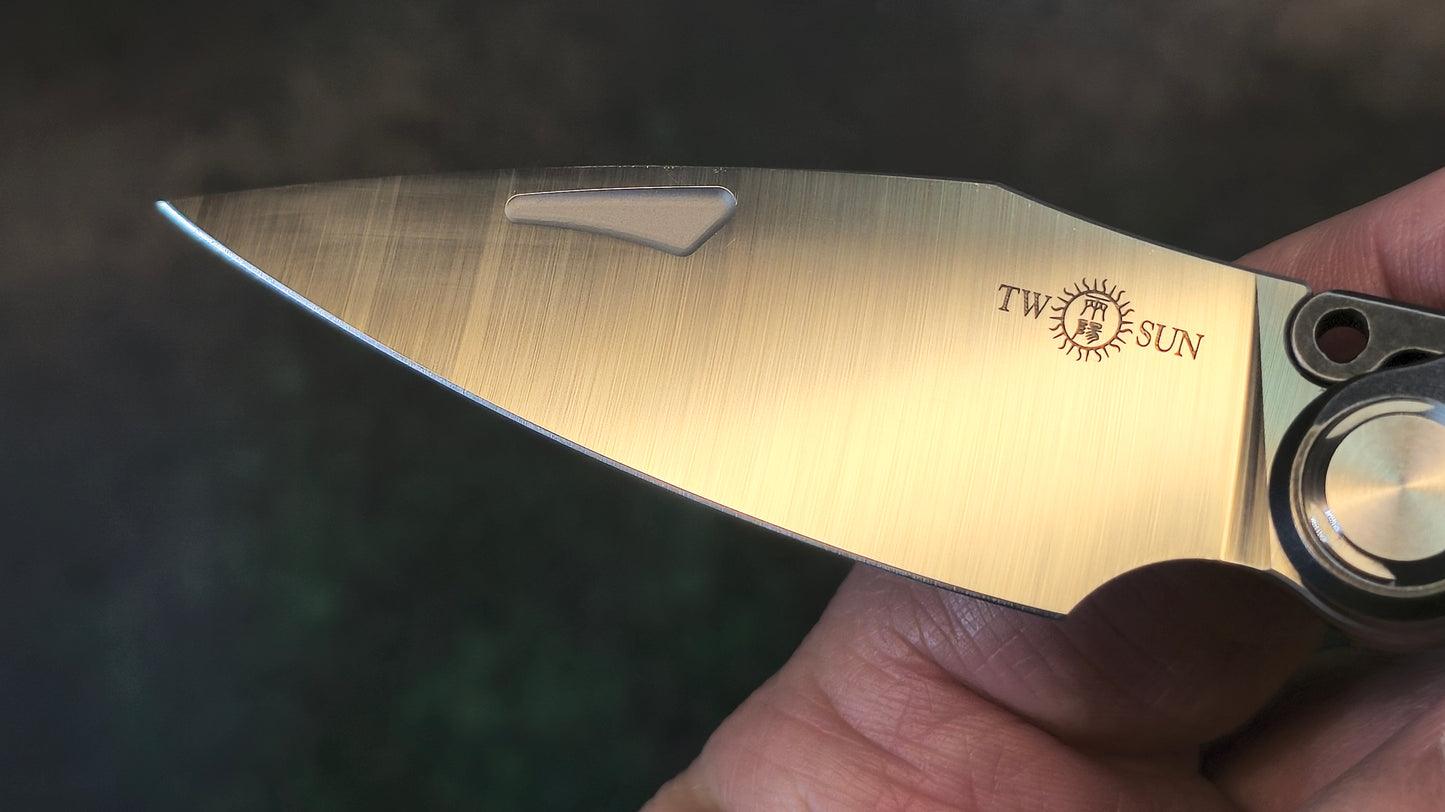 TwoSun TS164 SLIP JOINT Titanium Handle M390 (NEW - OPEN BOX)