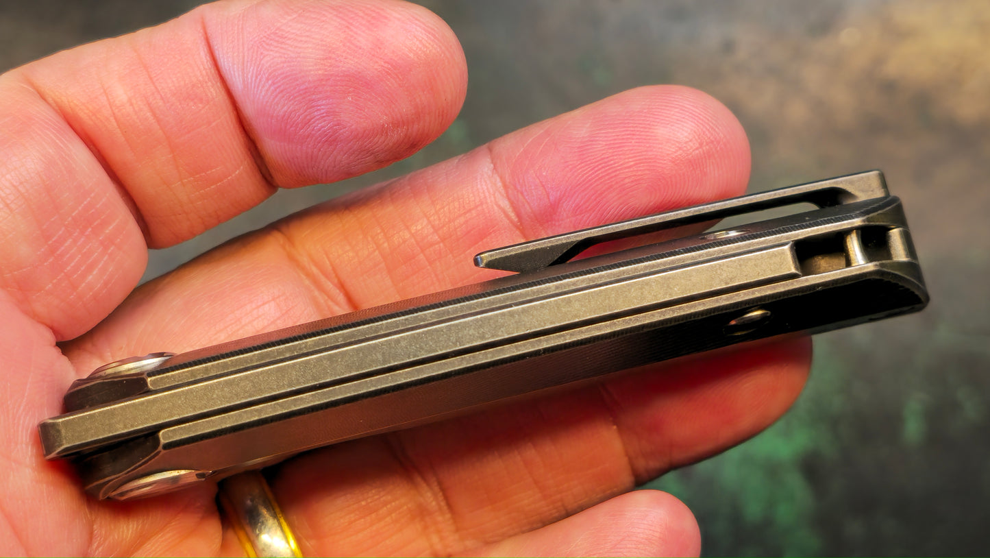 TwoSun TS164 SLIP JOINT Titanium Handle M390 (NEW - OPEN BOX)