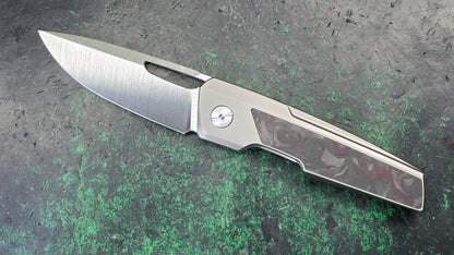 Tuya Anzu Green/Black Marble Carbon Fiber Titanium Handle M390 (NEW)
