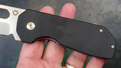 SixLeaf SL-38 Black G10 Handle M390 Stonewash (NEW - OPEN BOX)