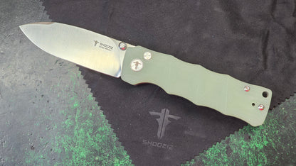 Shooziz HAN 311 Button Lock Jade G-10 DC53 (NEW)