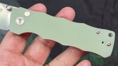 Shooziz HAN 311 Button Lock Jade G-10 DC53 (NEW)