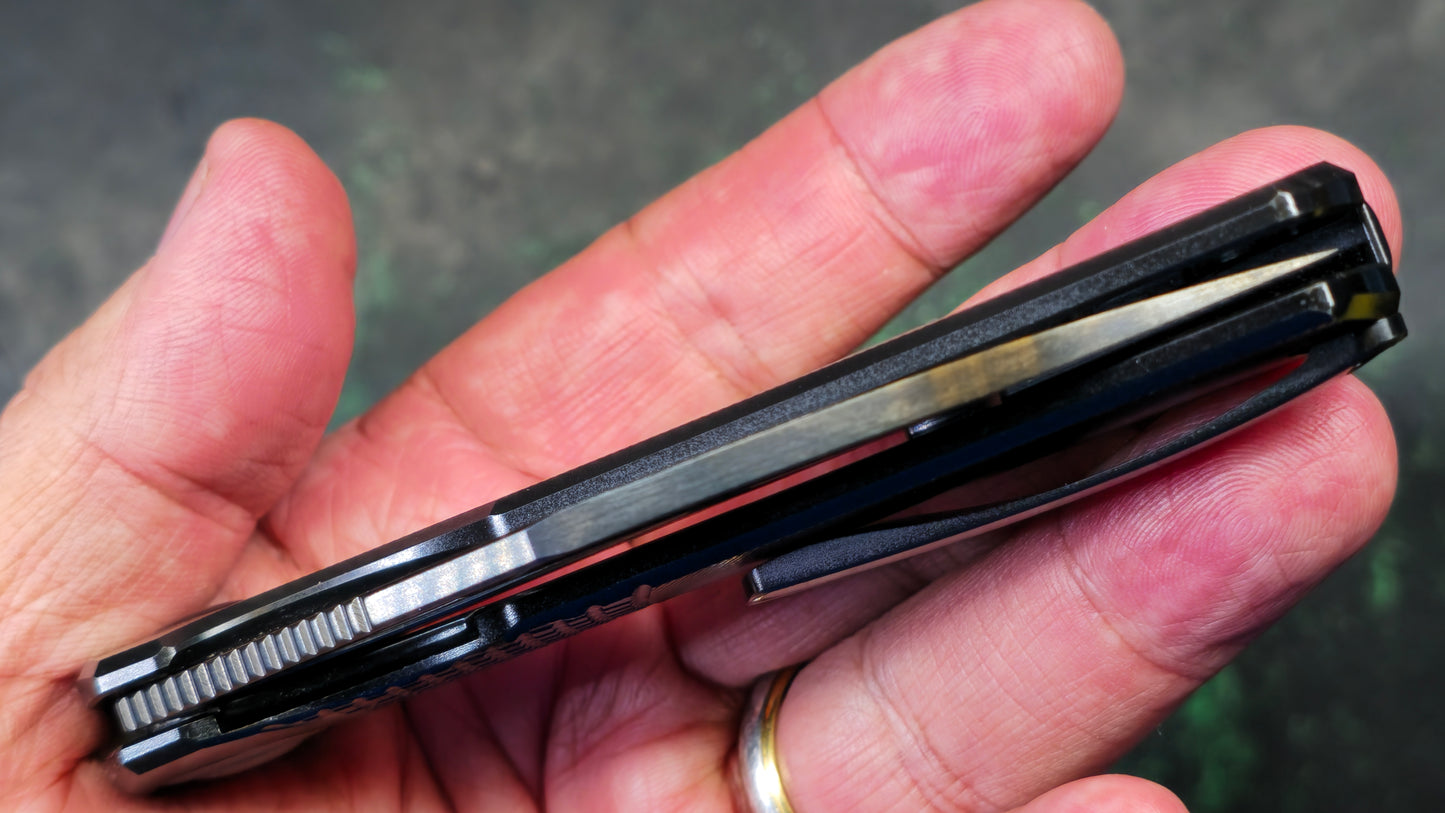 Kizer Hawk Titanium Handle Polished DLC M390 (NEW - OPEN BOX)
