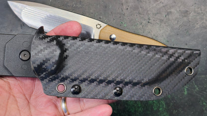 Sixleaf SL-63 Fixed Blade Brown Micarta Crowned 9Cr14MoV NEW - OPEN BOX)