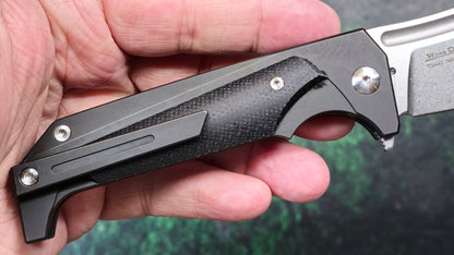 TWOSUN TS442 Black Micarta Titanium Handle N690 (NEW)