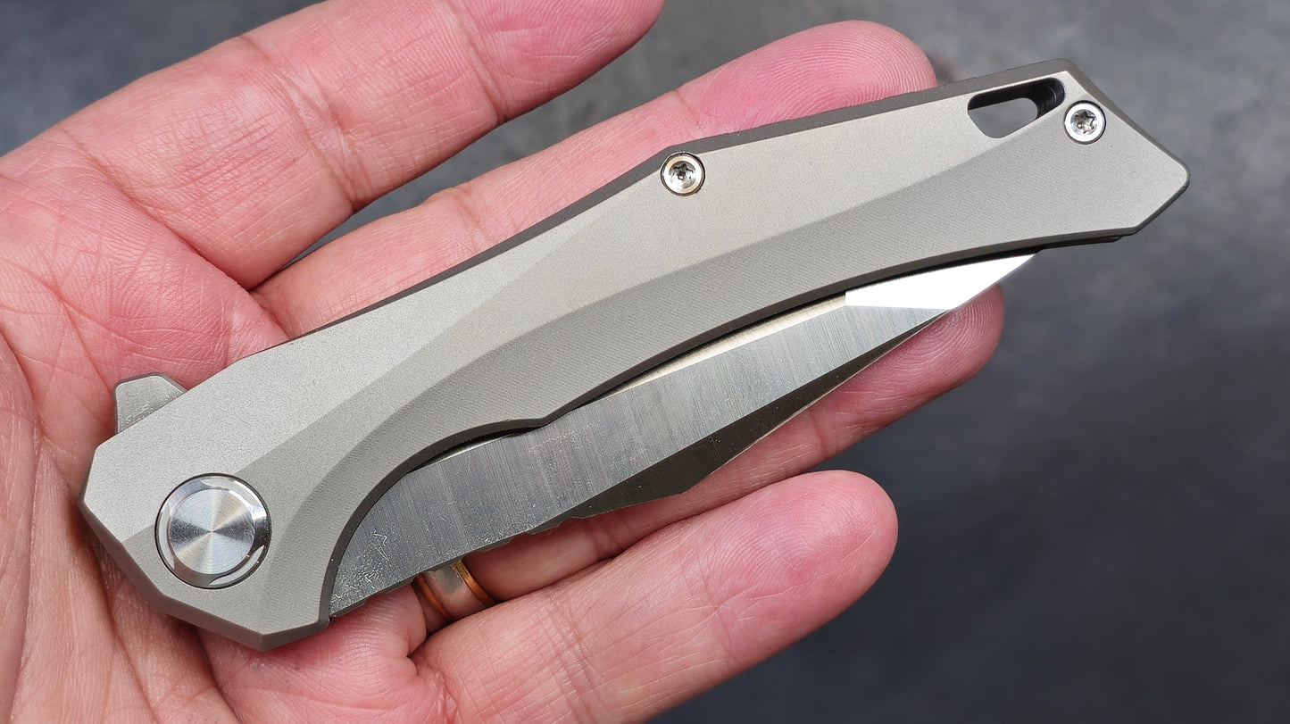 TWOSUN TS43 Gray Titanium Handle M390 (NEW)