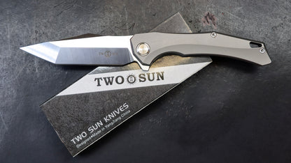 TWOSUN TS43 Gray Titanium Handle M390 (NEW)