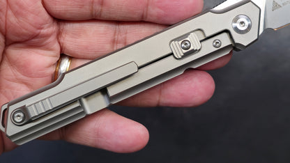 SRM Fantasy Folding Knife Brown Titanium/G10 Handle N690 (NEW)