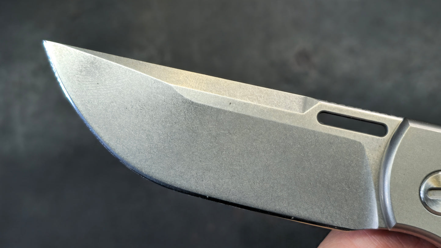 TWOSUN TS146 Button Lock Titanium Micarta D2 (NEW - OPEN BOX)