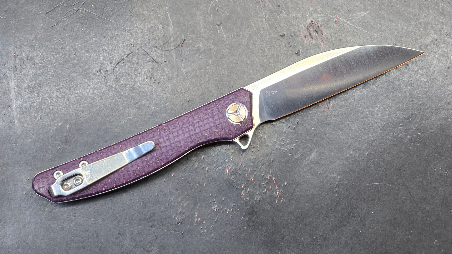 TWOSUN TS111 Micarta (DYED PURPLE) D2 (USED)
