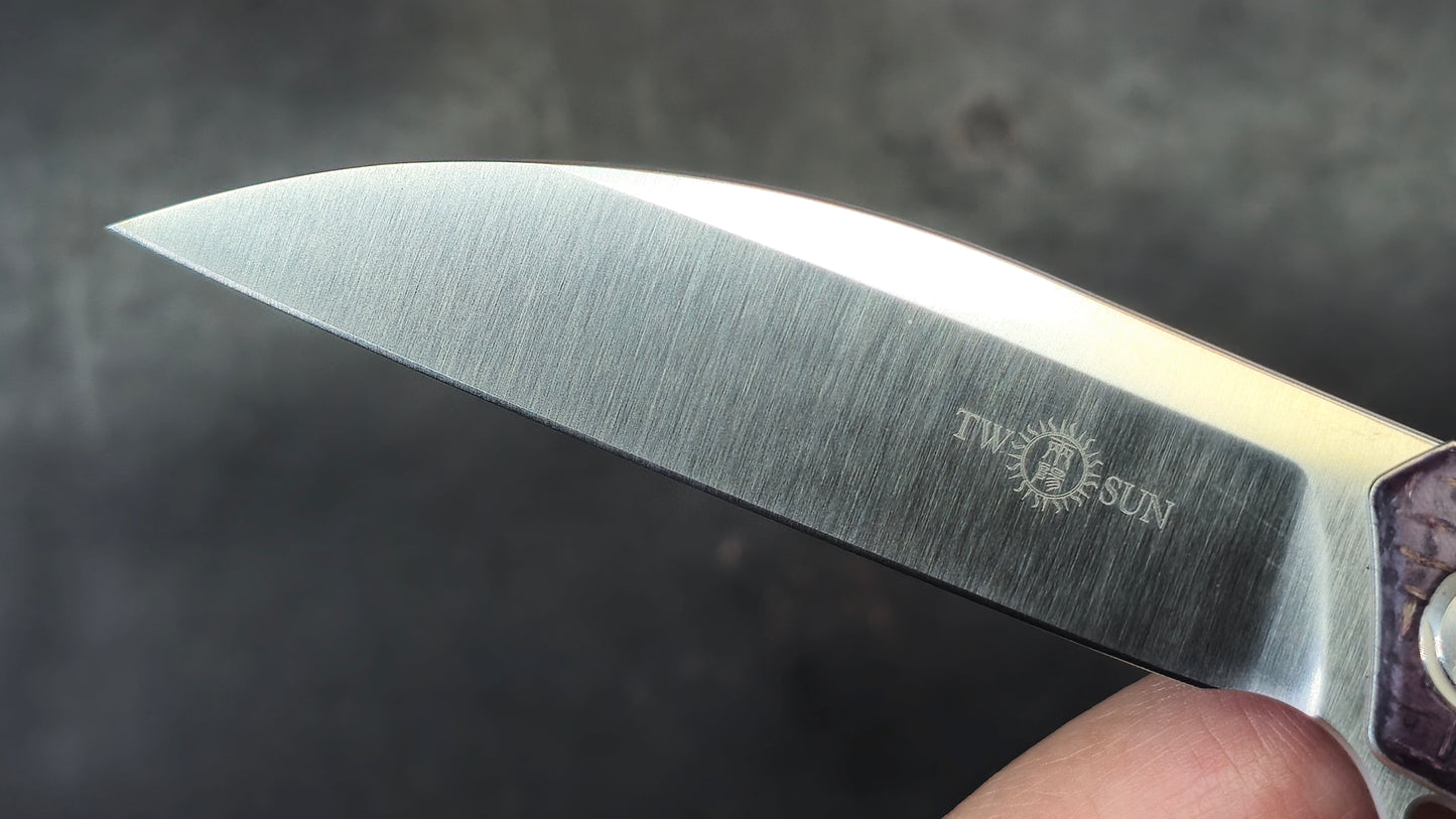 TWOSUN TS111 Micarta (DYED PURPLE) D2 (USED)