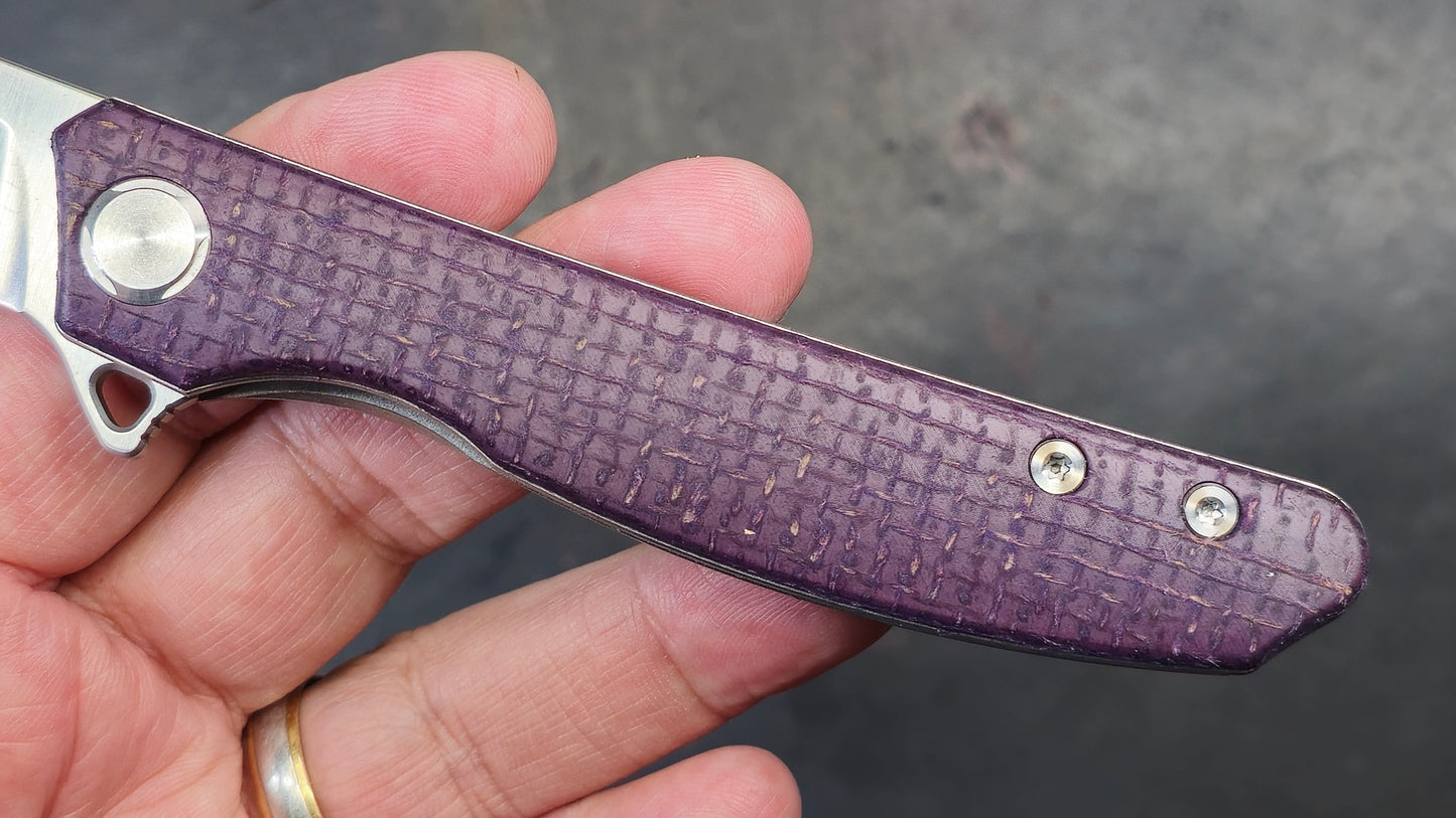 TWOSUN TS111 Micarta (DYED PURPLE) D2 (USED)