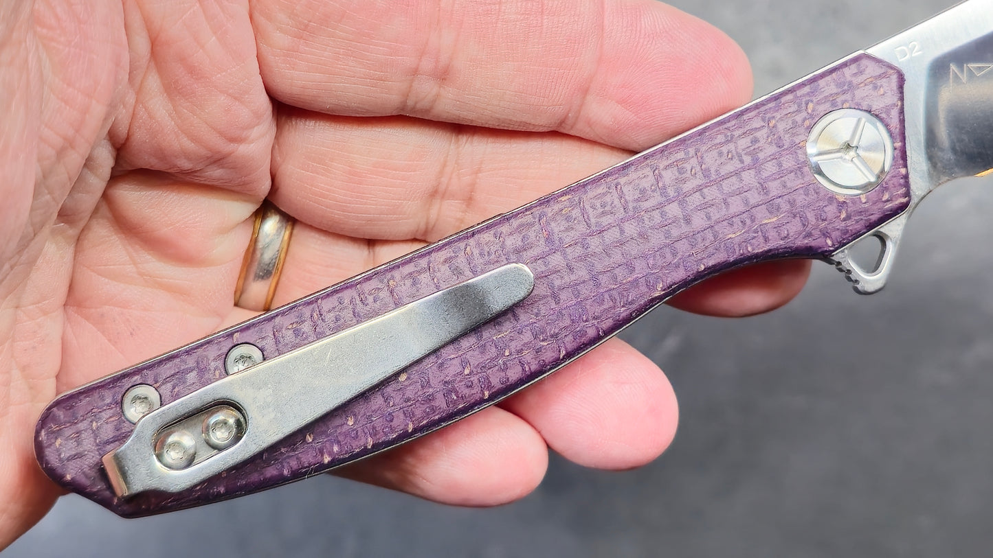 TWOSUN TS111 Micarta (DYED PURPLE) D2 (USED)