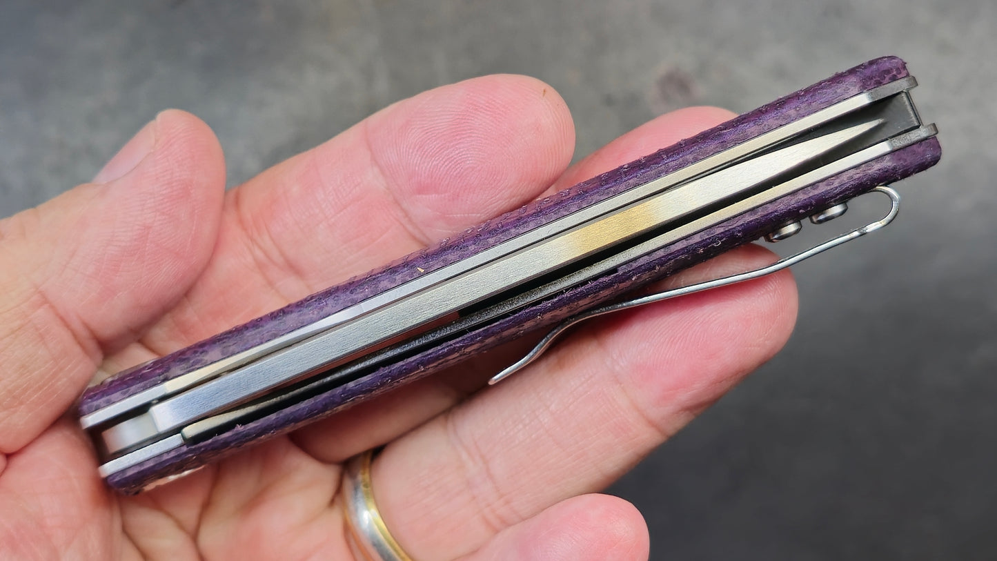 TWOSUN TS111 Micarta (DYED PURPLE) D2 (USED)