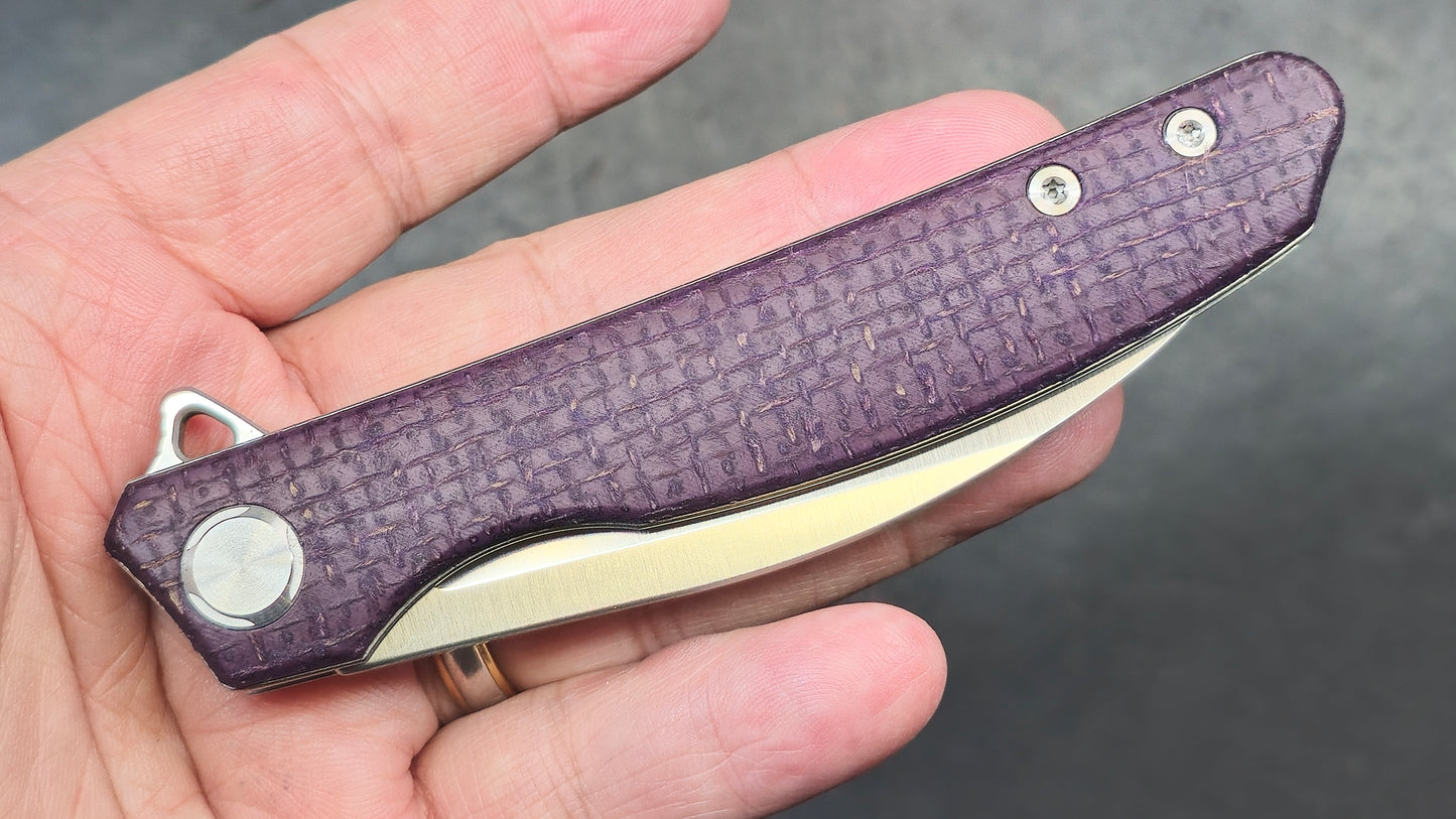TWOSUN TS111 Micarta (DYED PURPLE) D2 (USED)