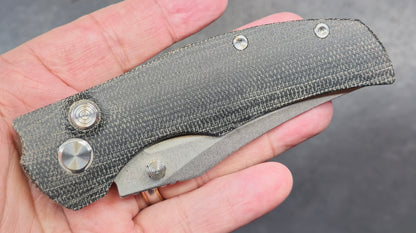TWOSUN TS398 Button Lock Micarta D2 (NEW - OPEN BOX)