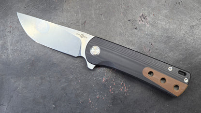 TWOSUN TS516 Black/Brown G10 Handle 14C28N