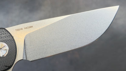 TWOSUN TS516 Black/Brown G10 Handle 14C28N