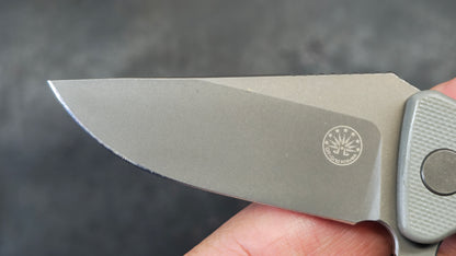 Off-Grid Knives Baby Rhino DLC COATED Sandvik 14C28N Gray G10 (NEW)