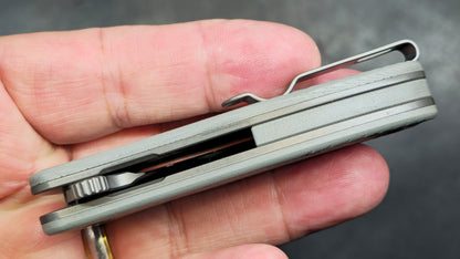 Off-Grid Knives Baby Rhino DLC COATED Sandvik 14C28N Gray G10 (NEW)