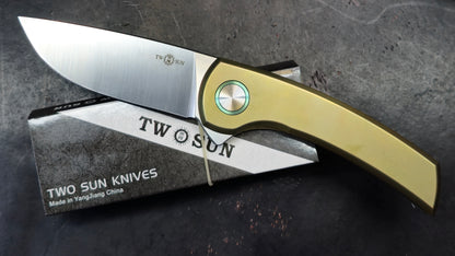 TwoSun TS575 Gold Anadized Titanium Handle M390 (NEW)