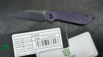 Tenable Prometheus Purple/Black G10 Handle 14C28N (NEW)