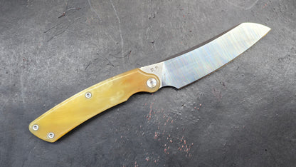 TwoSun TS278 Fixed Blade Bone/Copper Handle 14C28N Drop Point (NEW)