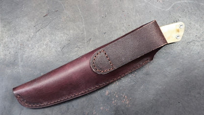 TwoSun TS278 Fixed Blade Bone/Copper Handle 14C28N Drop Point (NEW)