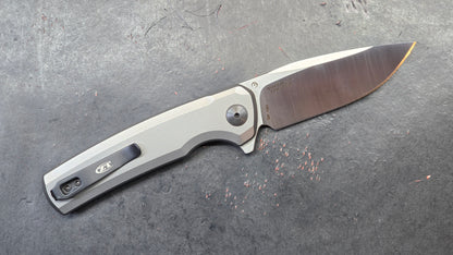 Zero Tolerance ZT0044 Button Lock Silver Titanium Handle S45VN (NEW)