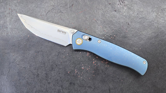 SRM MEDAL 255L-TE2 Laminated 140Cr Steel blade, TC4 Titanium handle, Mono chassis, Ambi clip (NEW)