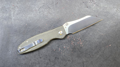 KIZER Cryptid Button Lock Black Micarta 2.9" Satin 154CM (NEW)
