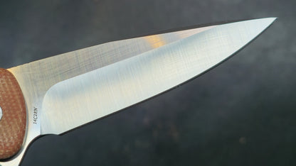 Trivisa Dor-04BR Brown Micarta 14C28N Plain Edge Satin (USED)