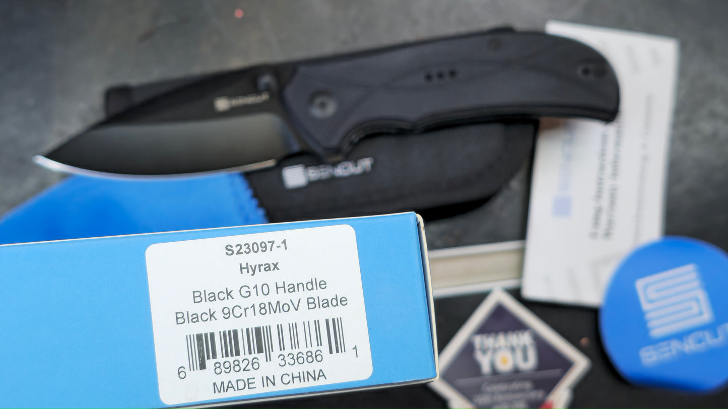 Sencut Hyrax Black G10 Handle 9Cr18Mov (USED)
