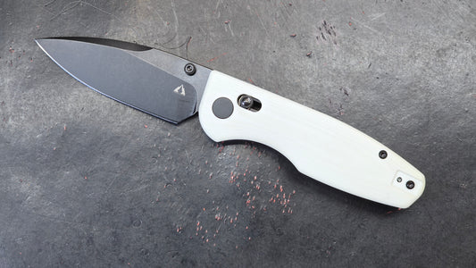 CMB Made Predator Folding Knife White G10 Handle 14C28N (USED)