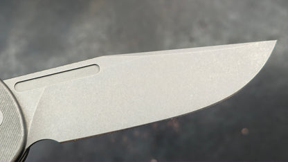 LTK REZULT Button Lock, Titanium Handle Green G10 Inlay 20CV (NEW)