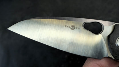 TWOSUN TS129 Carbon Fiber Titanium M390 (New)