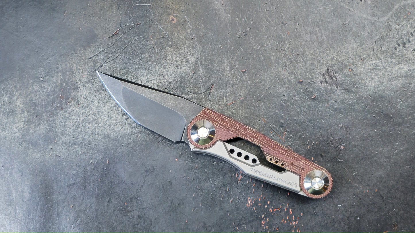 TWOSUN TS143 Micarta Titanium D2 (NEW)