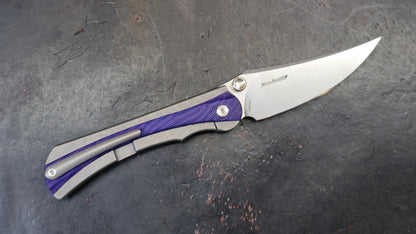 TWOSUN TS283 Titanium / G10 (DYED PURPLE) 14C28N (USED)