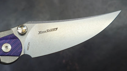 TWOSUN TS283 Titanium / G10 (DYED PURPLE) 14C28N (USED)