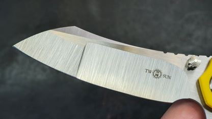 TWOSUN TS214 G10 Anodized Titanium 14C28N (NEW)